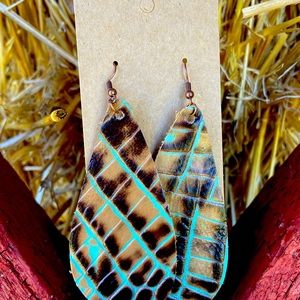 Handmade leather earrings